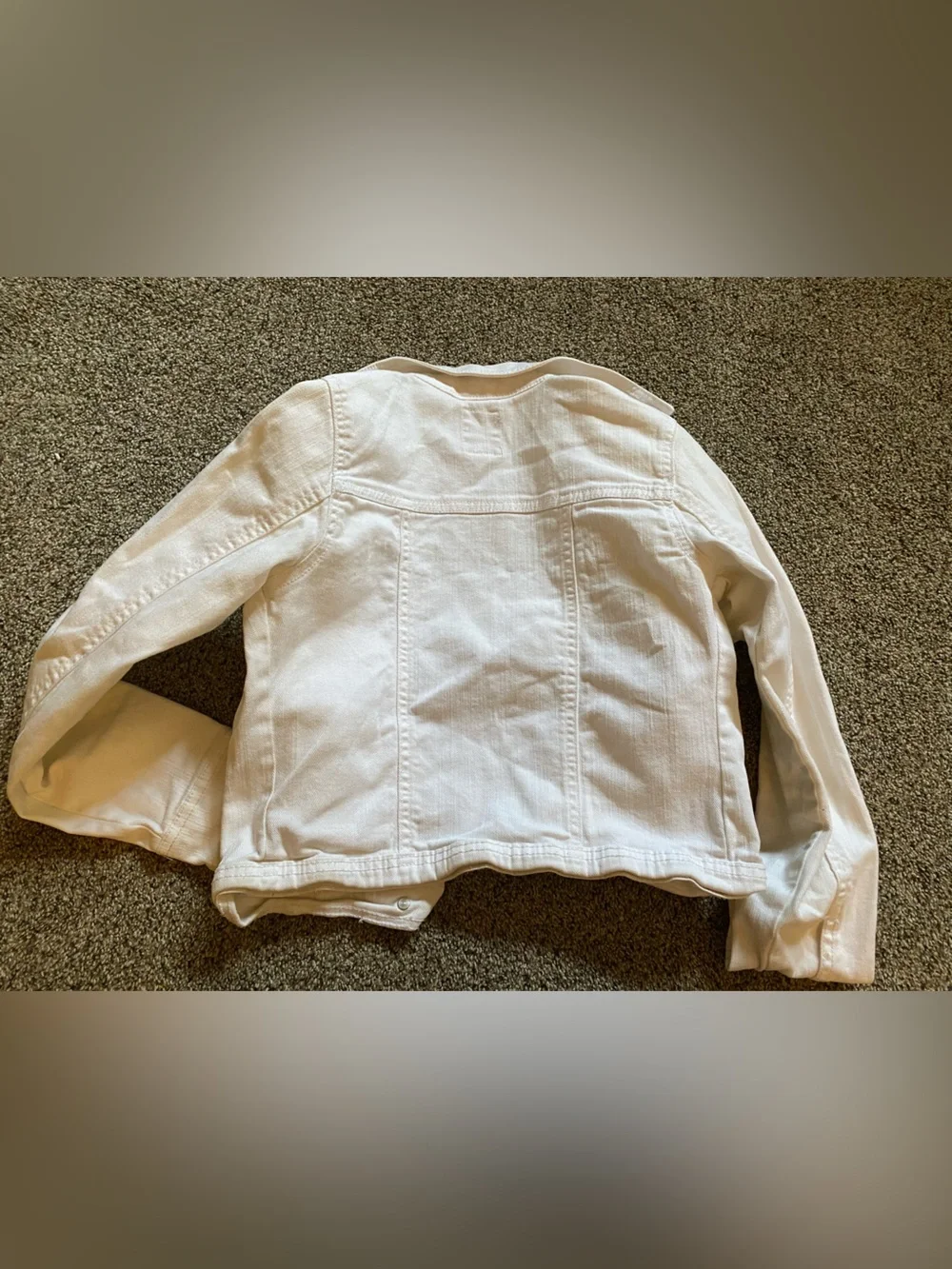 Girl’s Size Large White Denim Jacket